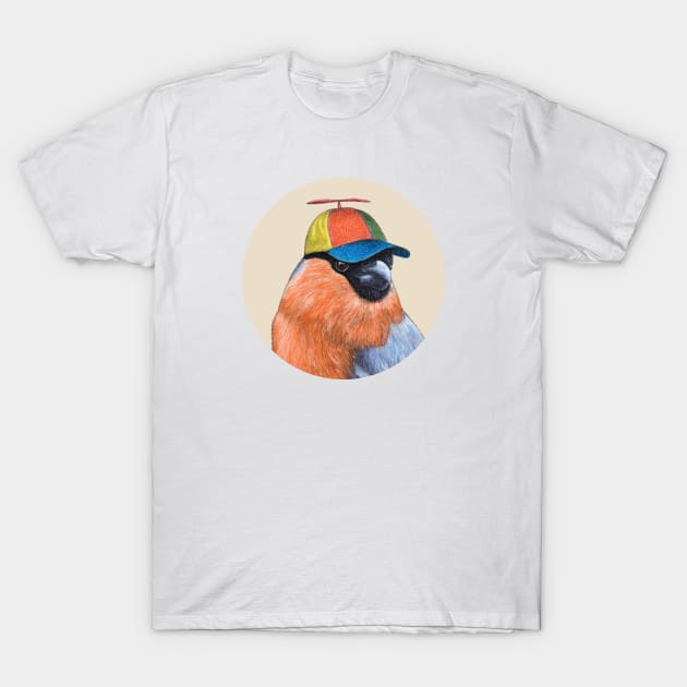 Eurasian bullfinch T-Shirt by Mikhail Vedernikov